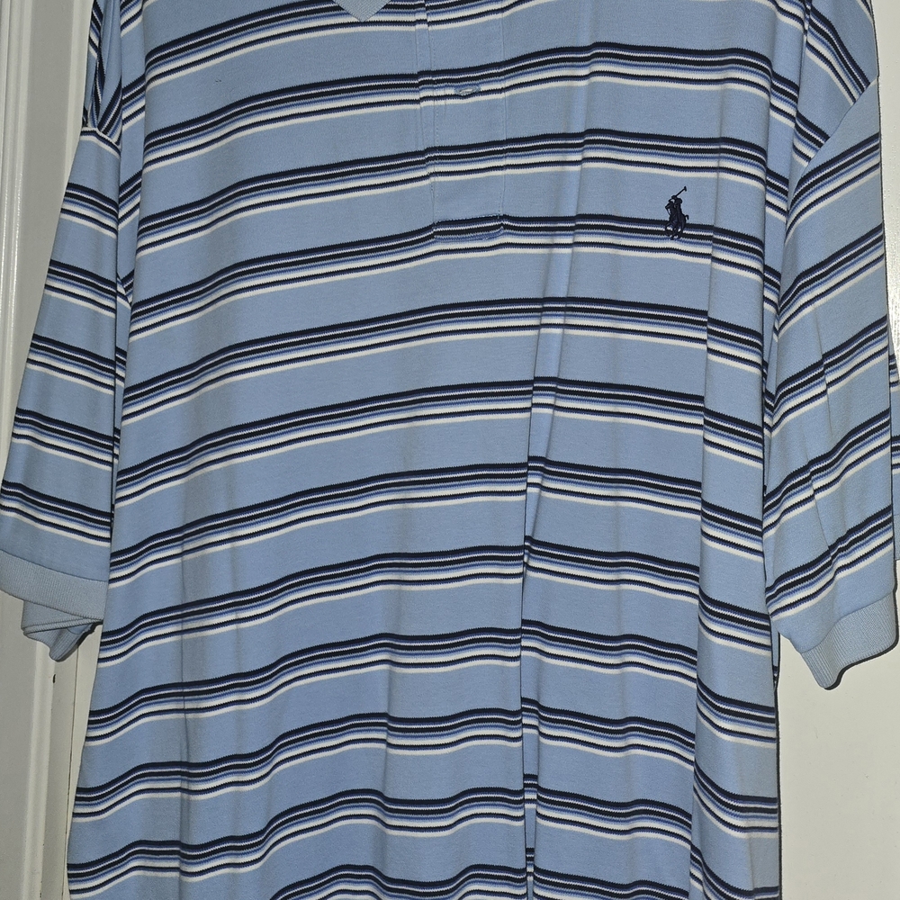 Polo by Ralph Lauren Men's Blue Striped Shirt
